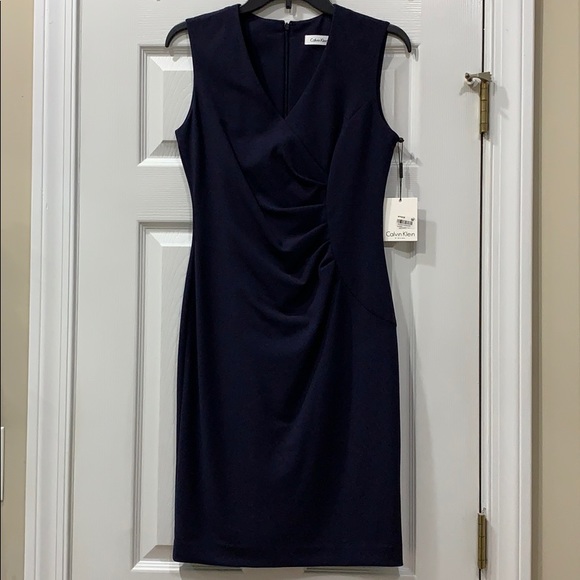 NWT Calvin Klein Navy Dress - Picture 1 of 4